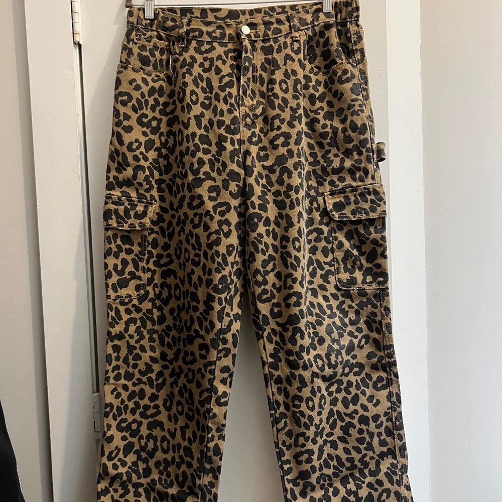 Cheetah Print Cargo Pants